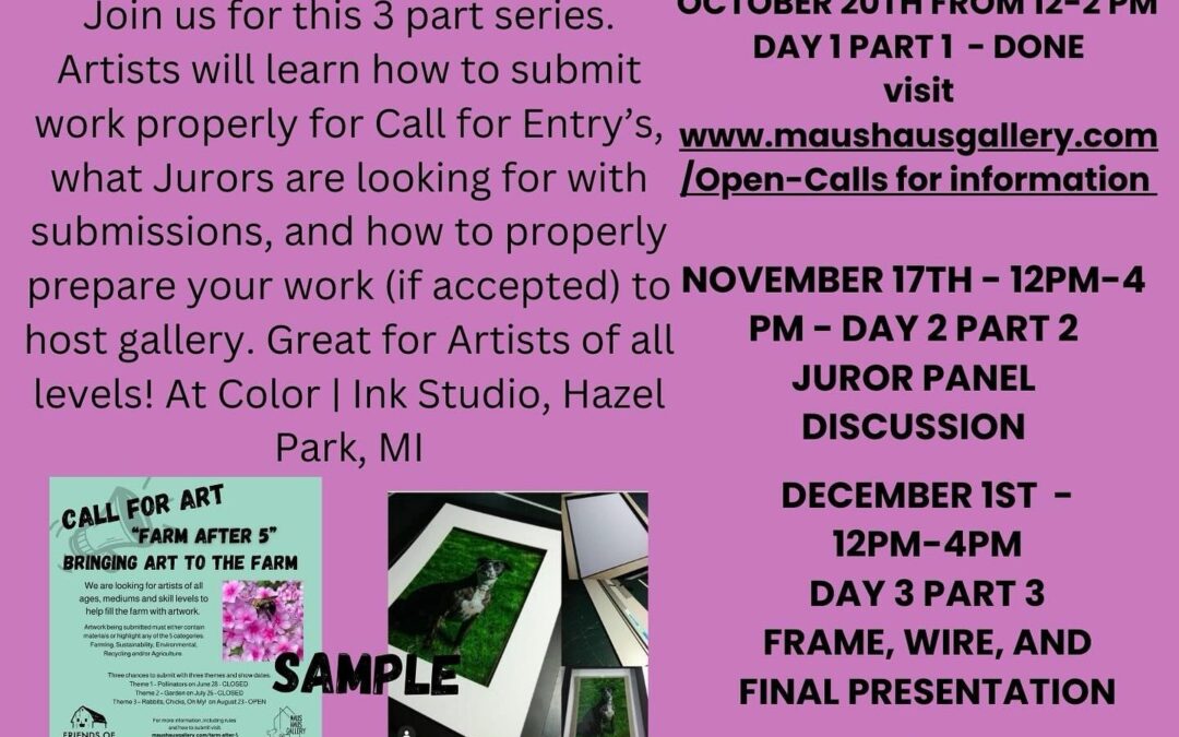 Call for Entry Workshop Series